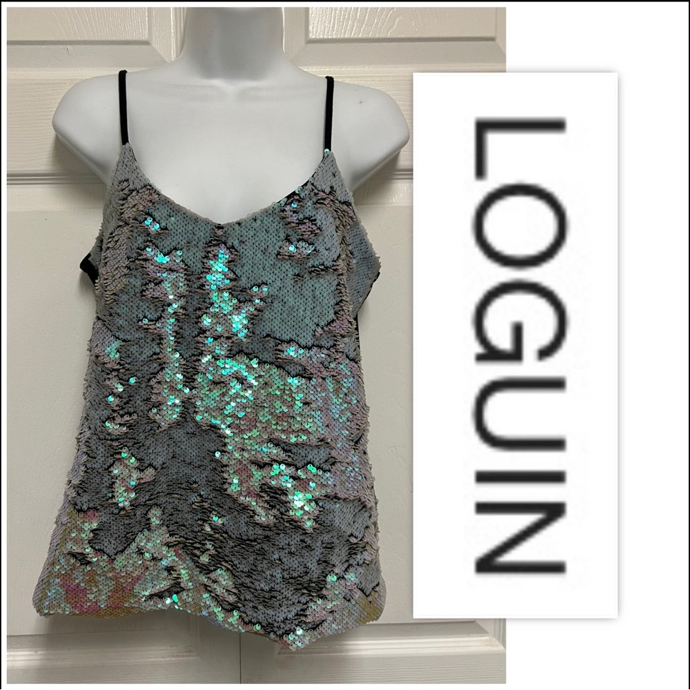 LOGUIN Sequin Tank Top